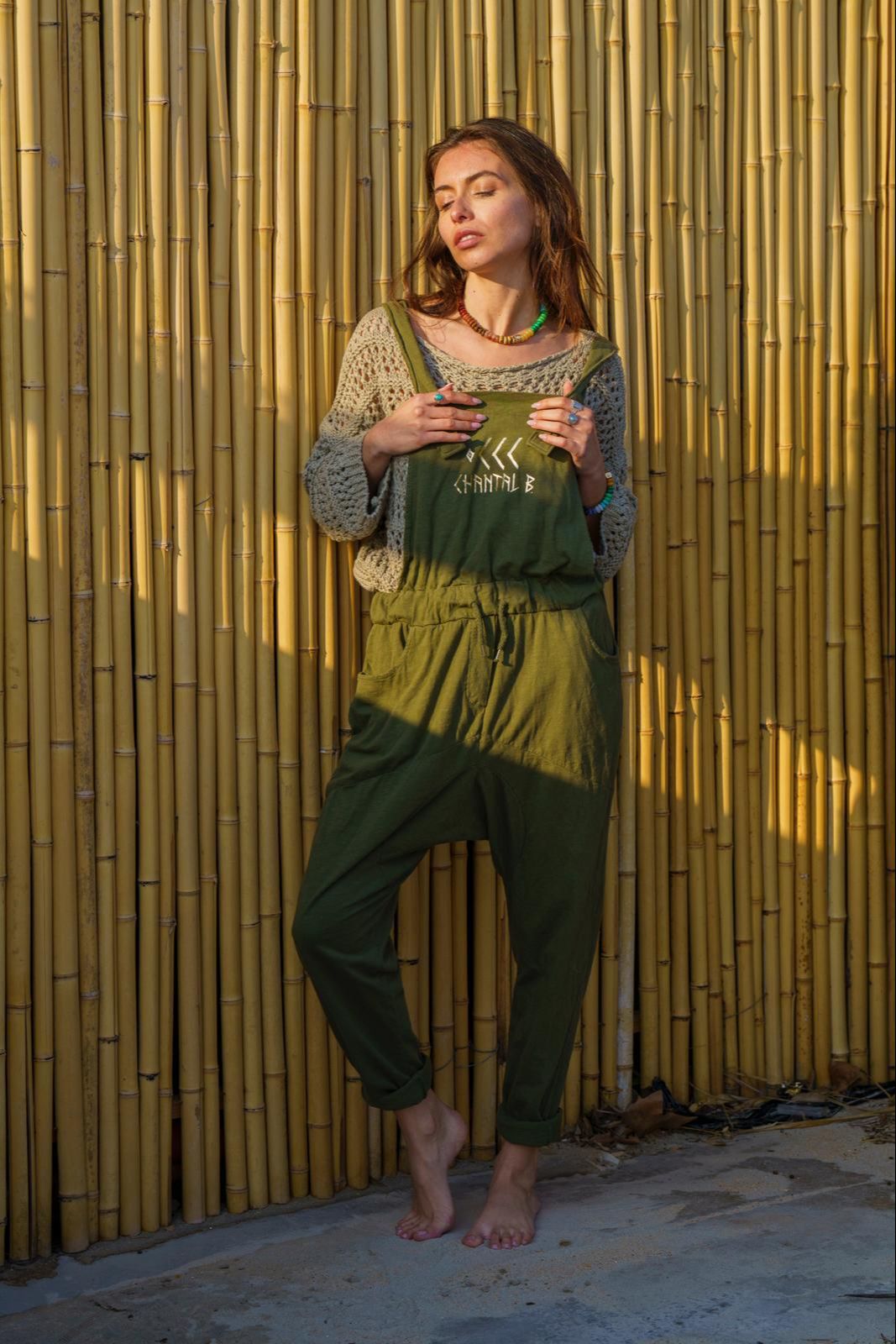 Combipantalon Coupe Salopette en coton-Chantal-b