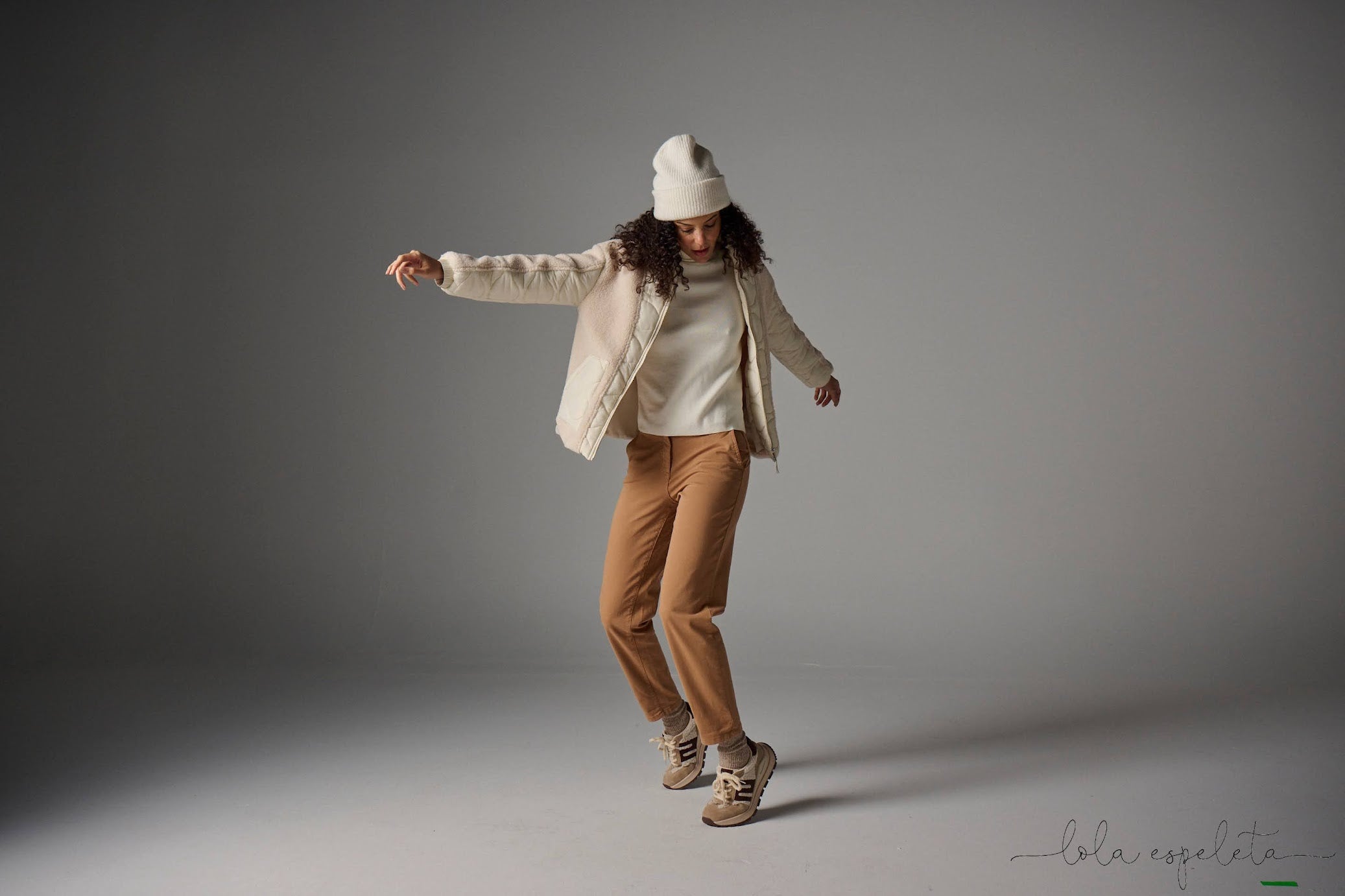 Doudoune crème mix matières – Élégance et chaleur