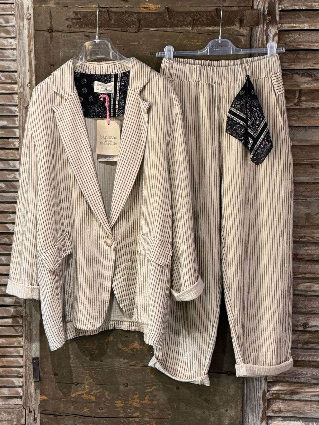 Pantalon en Lin Rayé – Confort Naturel & Style Authentique