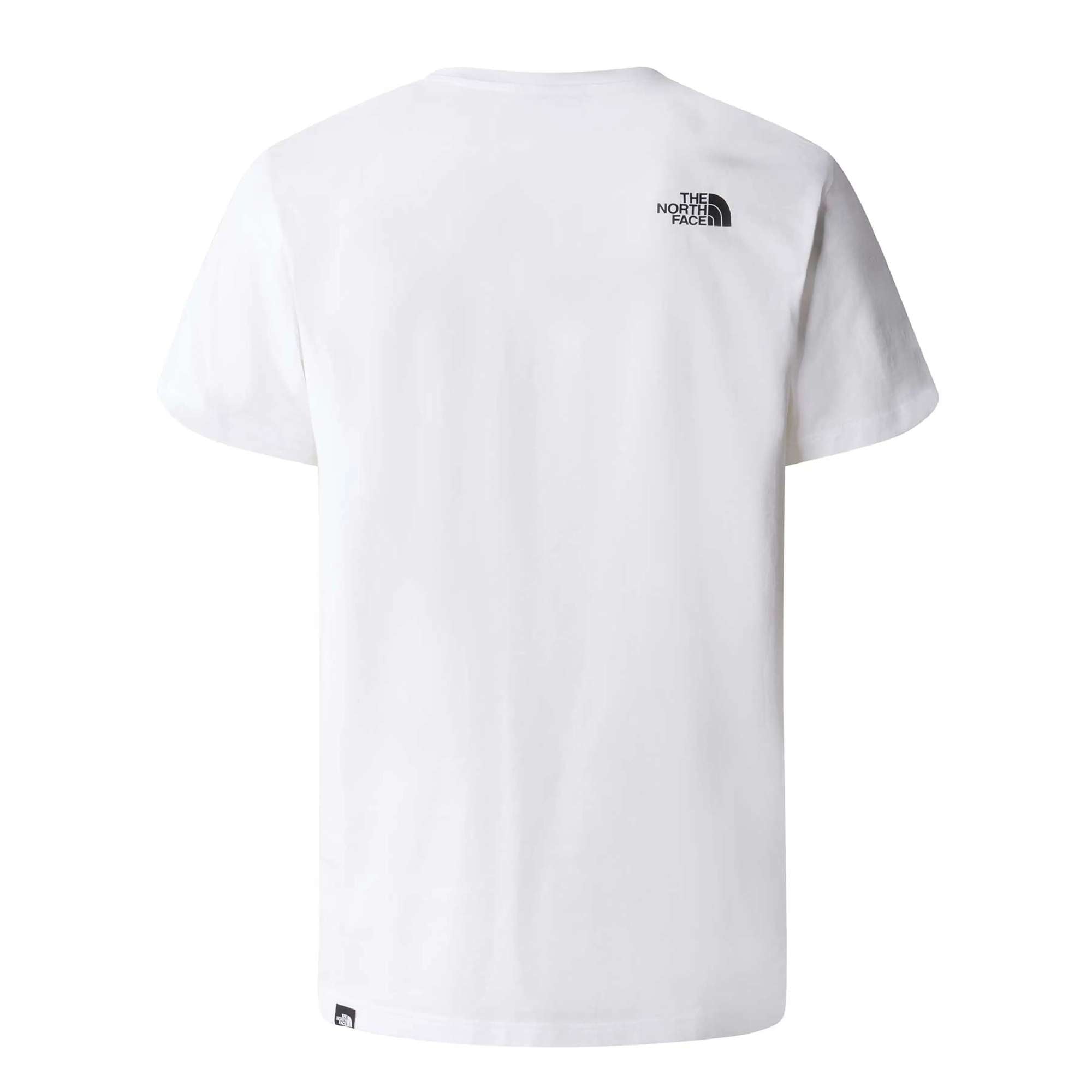 T-Shirt  Homme North Face - Blanc petit logo noir