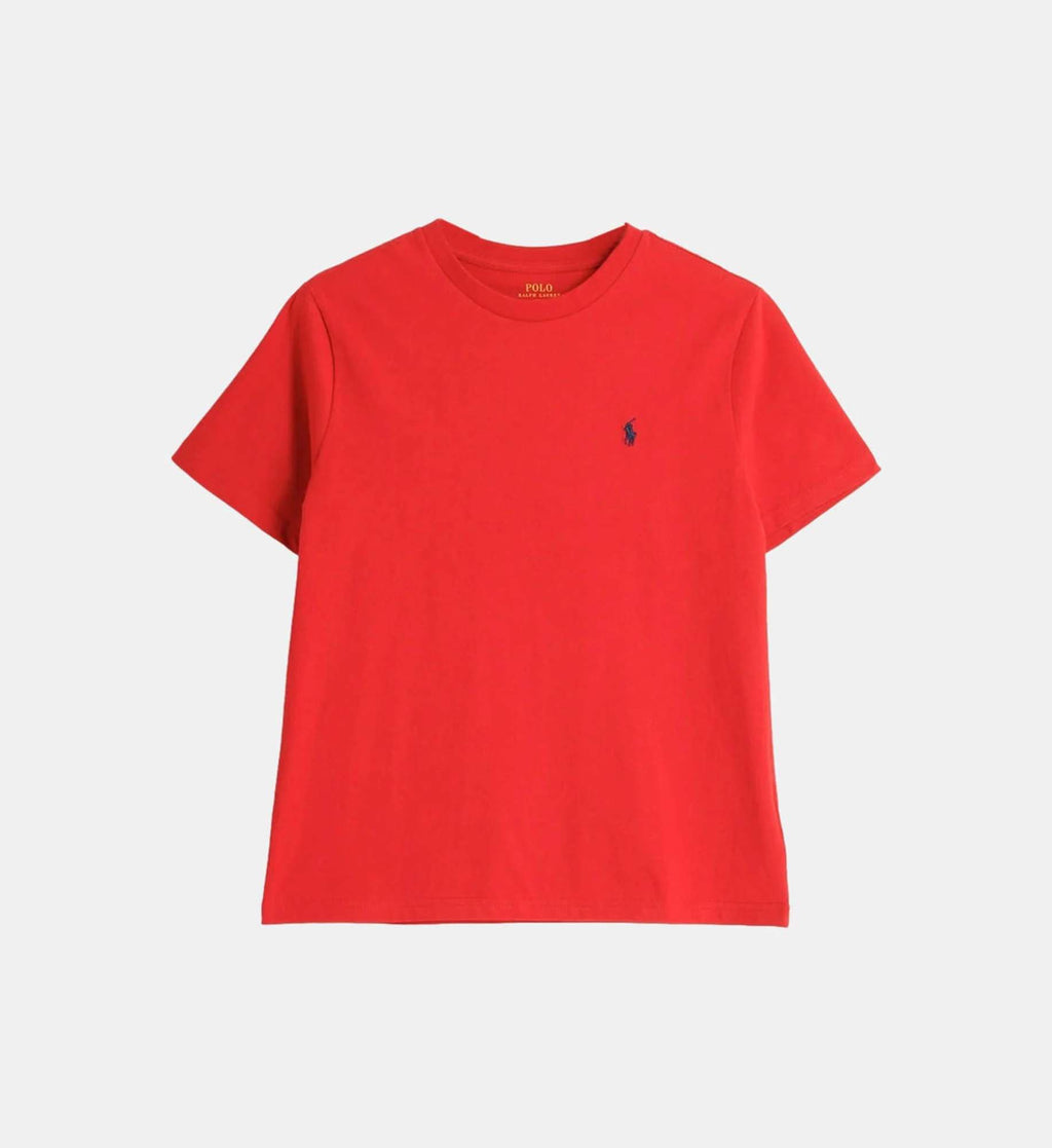 T-shirt col rond Ralph Lauren orange logo bleu nuit