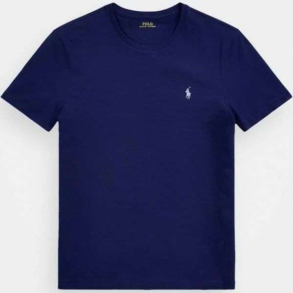 T-shirt Ralph Lauren bleu logo blanc