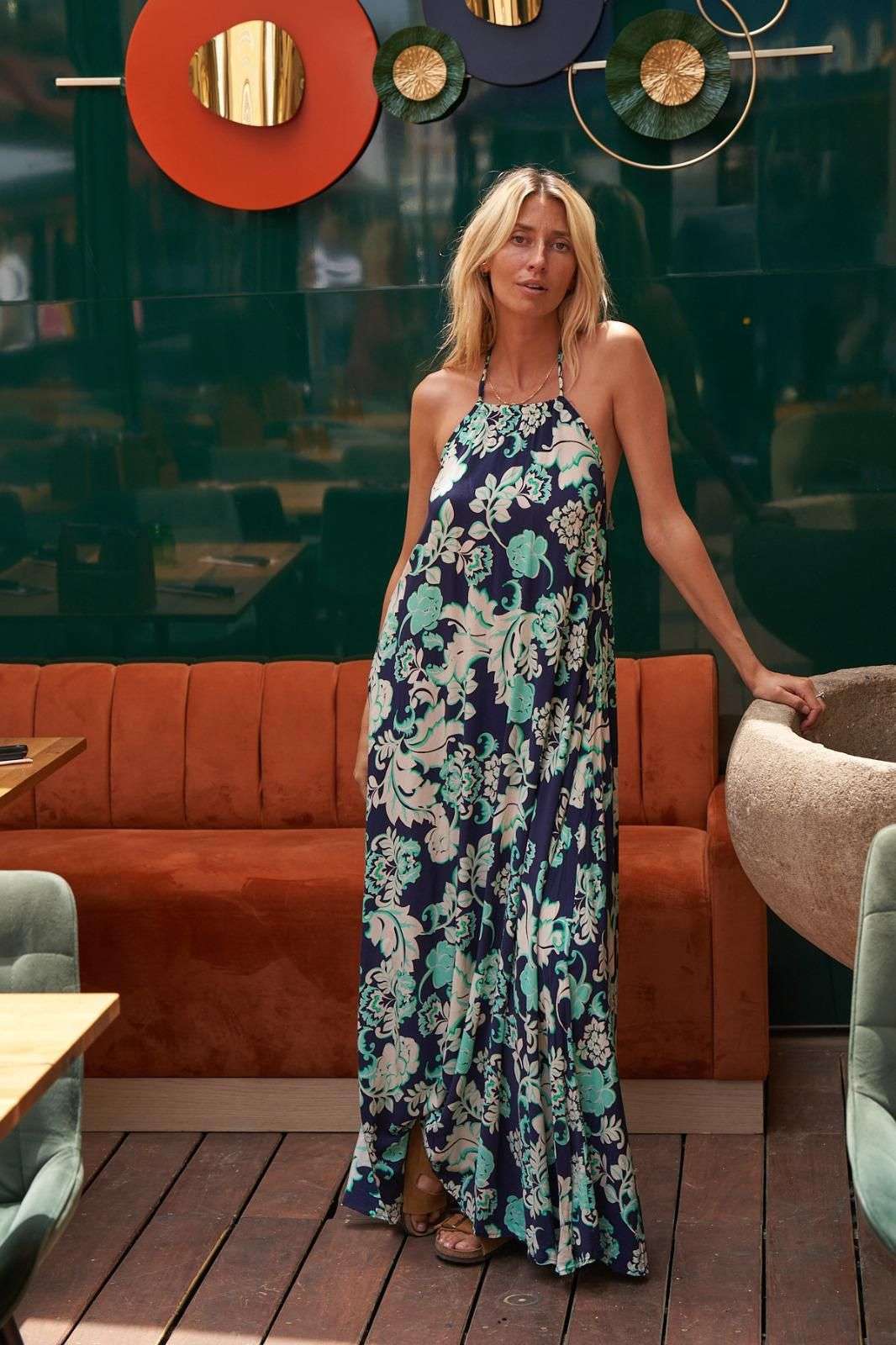 Robe Longue Fleurie Bleu – Élégance Bohème & Fraîcheur Estivale