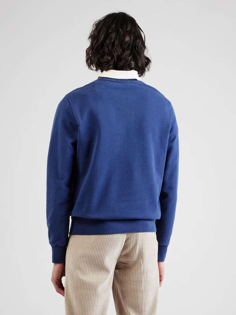 Sweat bleu Ralph Lauren Bleu Dure avec logo blanc