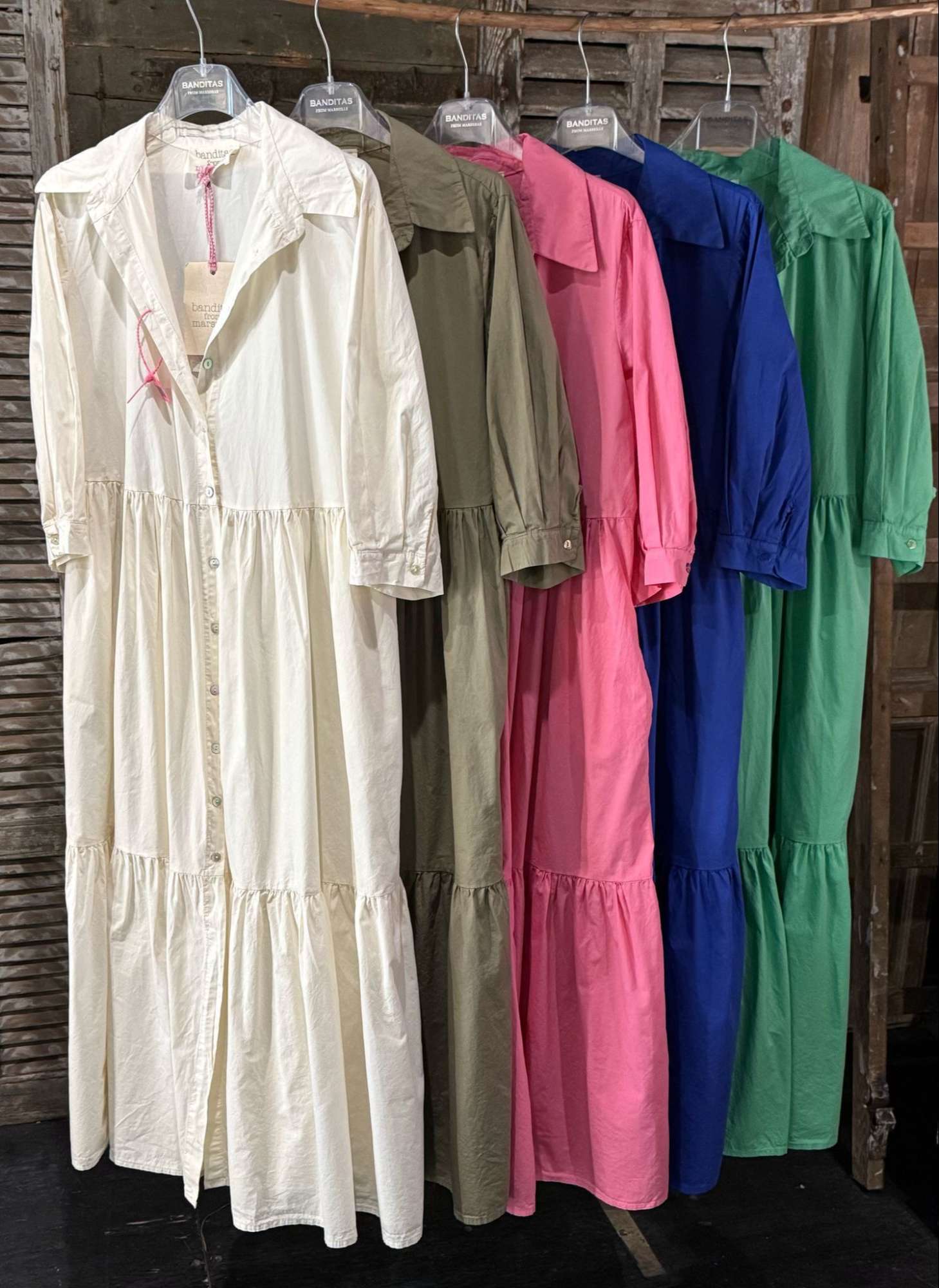 Robe Bohème Élégance Naturelle – Manches Ballon & Fermeture Chemise