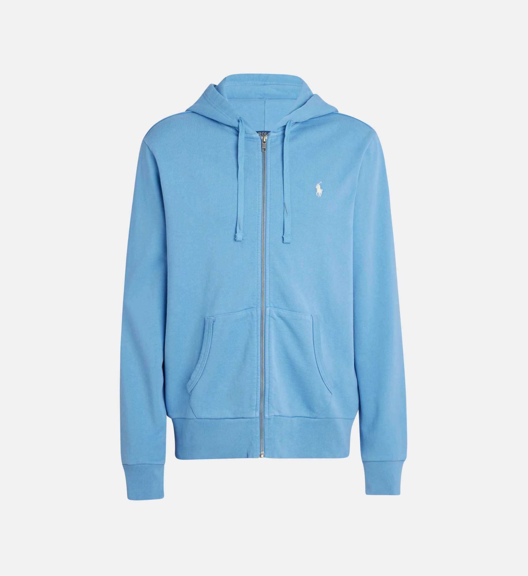 Sweat Zippe bleu ciel à capuche -Ralph -Lauren