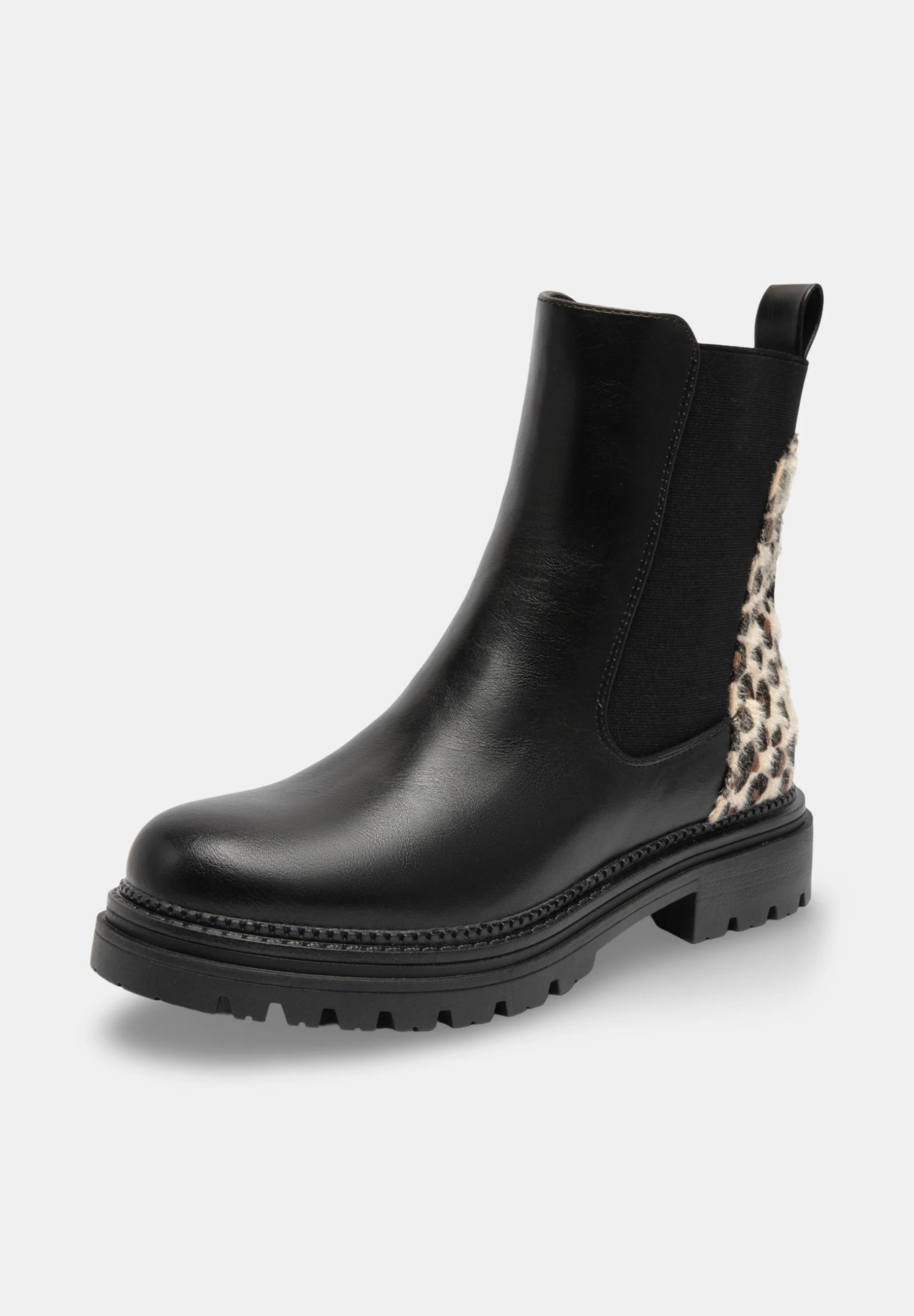 Bottines Erryn – Élégance Noire & Détail Léopard