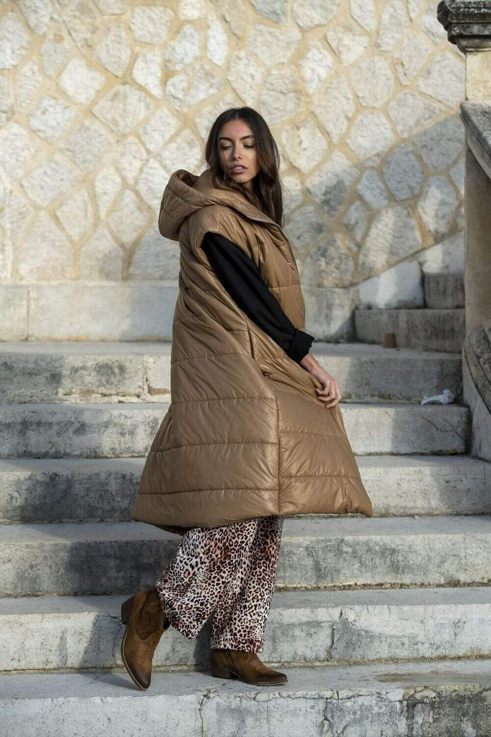 Doudoune Femme Longue Sans Manche-Vita-Chantal-B
