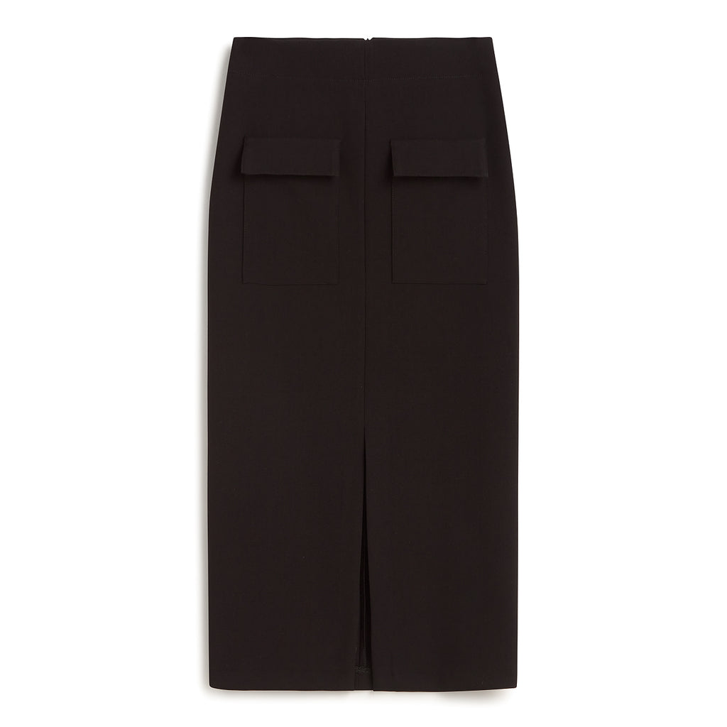 Jupe noire fourreau chic – détails élégants et fente arrière