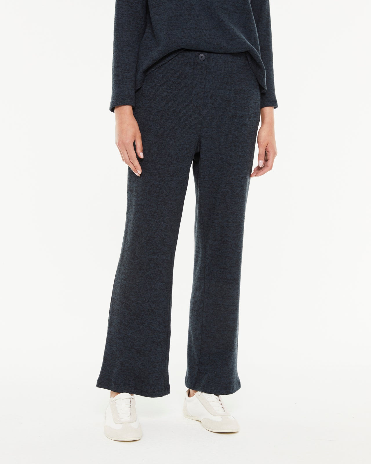 Pantalon large sportwear femme coupe palazzo – Ceinture élastique confort