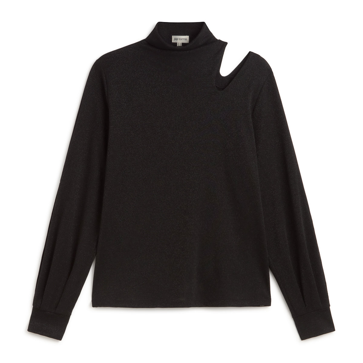 T-shirt col mao à paillettes – Audace et élégance asymétrique