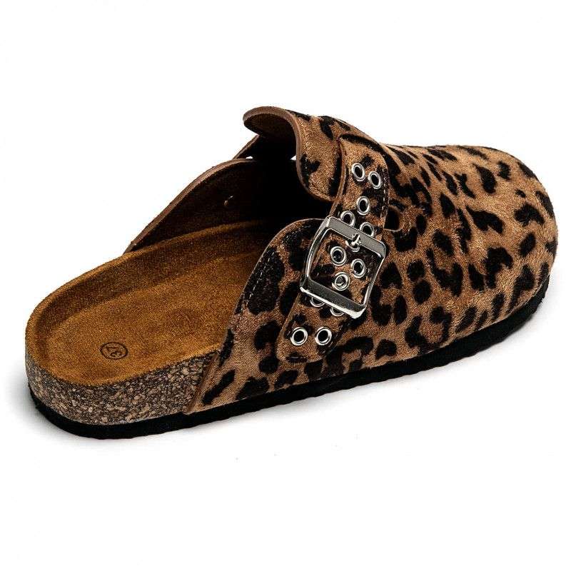 Sabots Femme Léopard plat - Confort et élégance