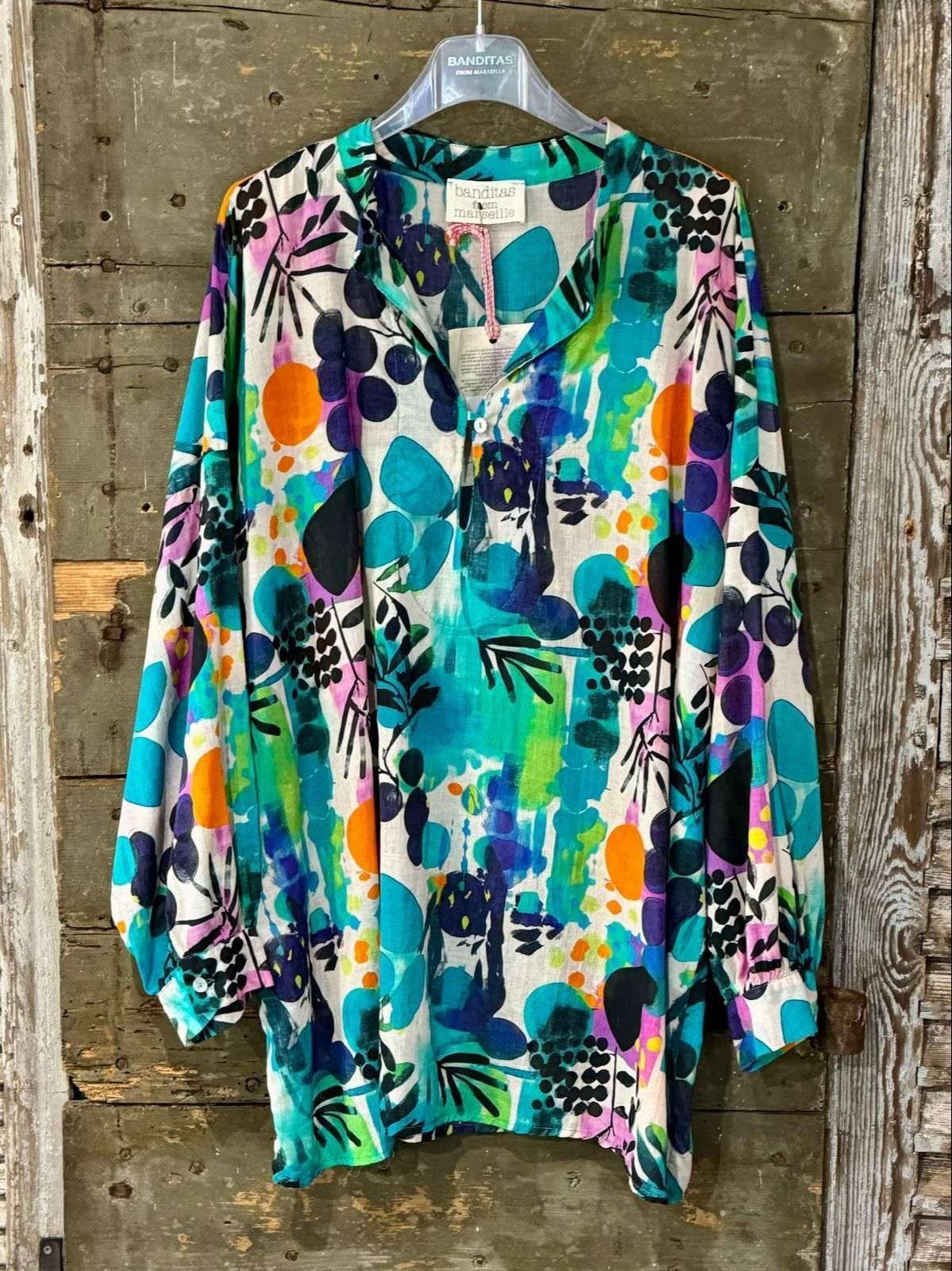 Tunique Oversize Femme – Voile de Coton Imprimé coloré