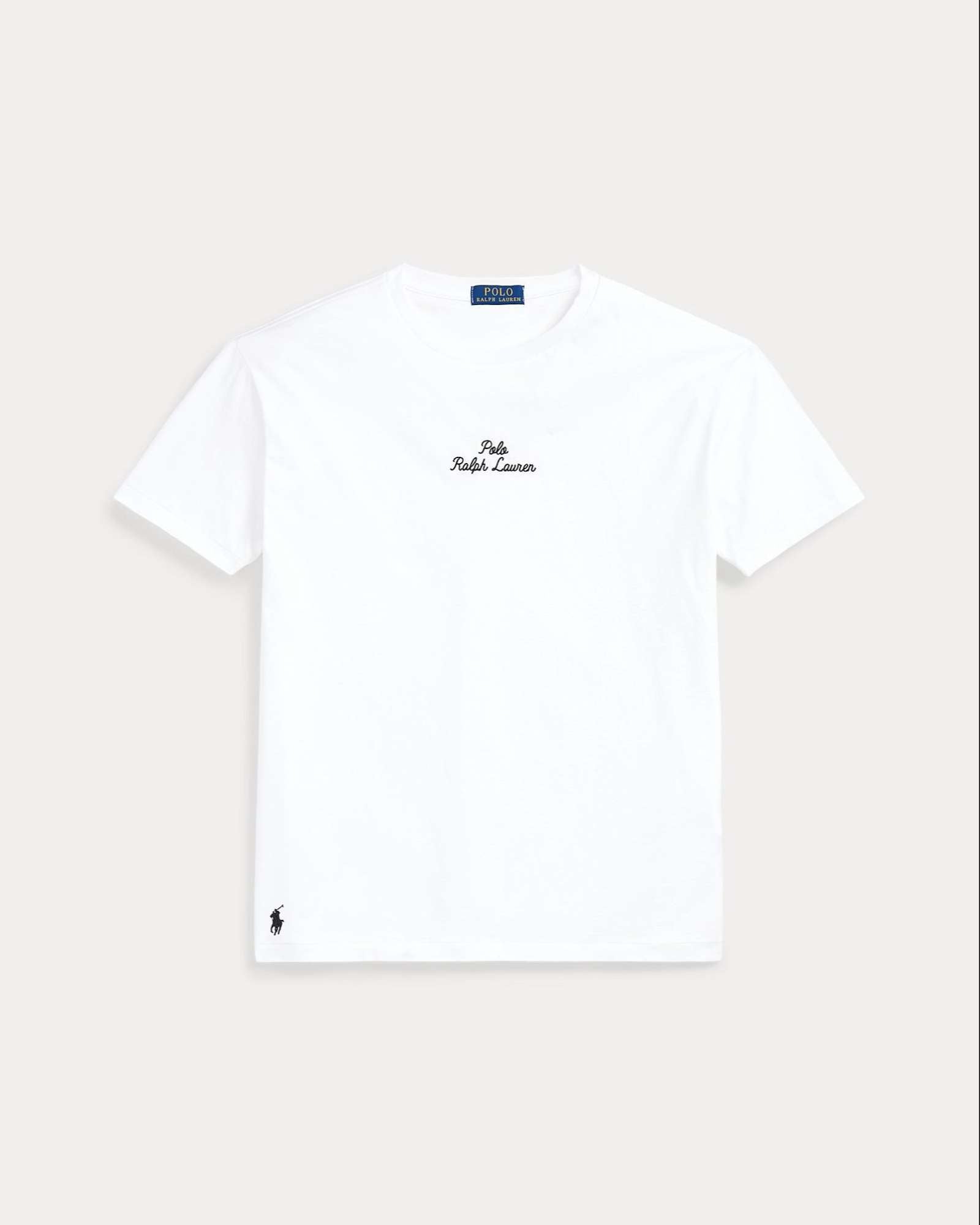 T-shirt blanc ralph lauren avec écriture noire