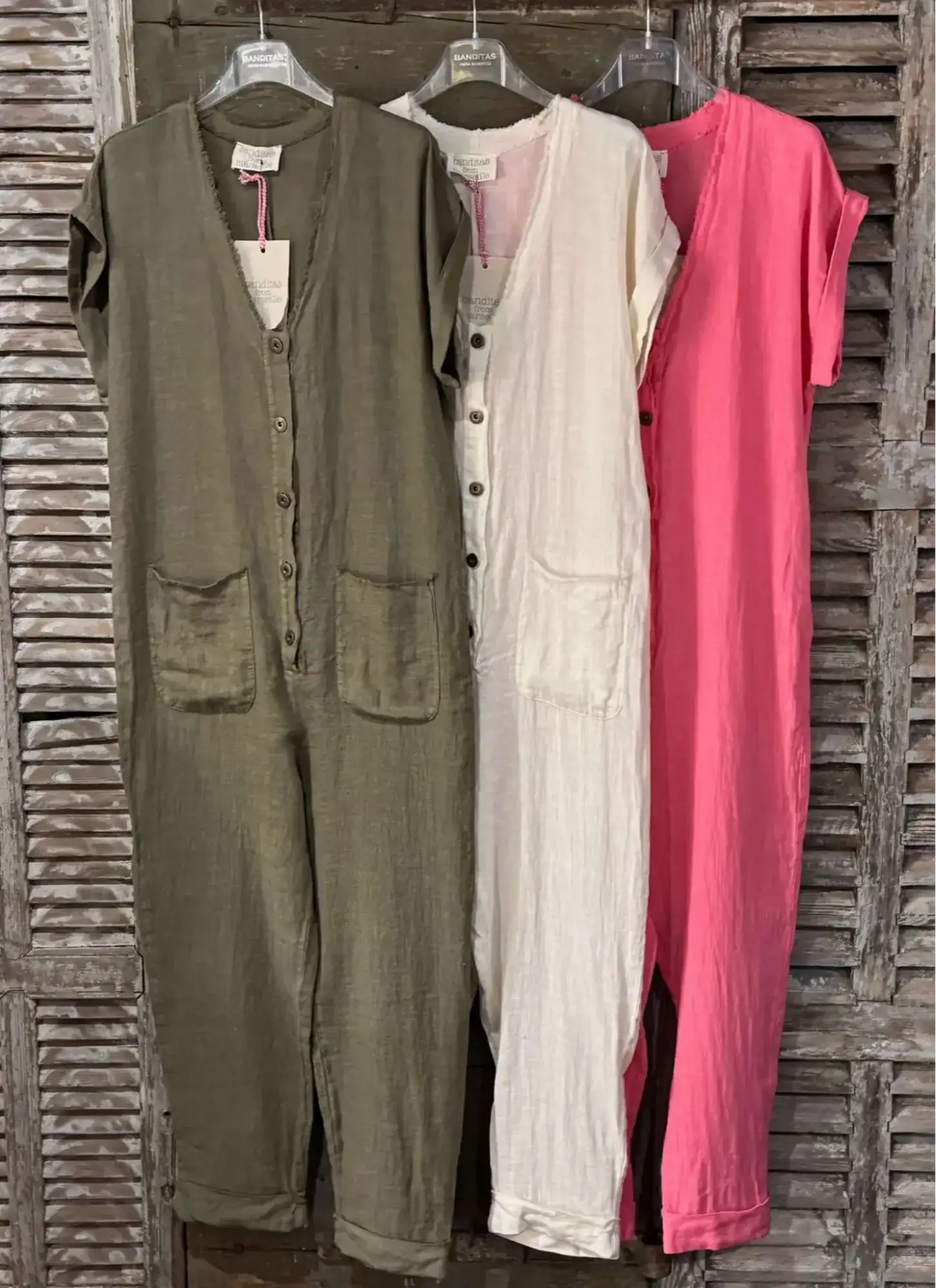 Combinaison Oversize en Voile de Coton – Élégance Décontractée & Charme Naturel