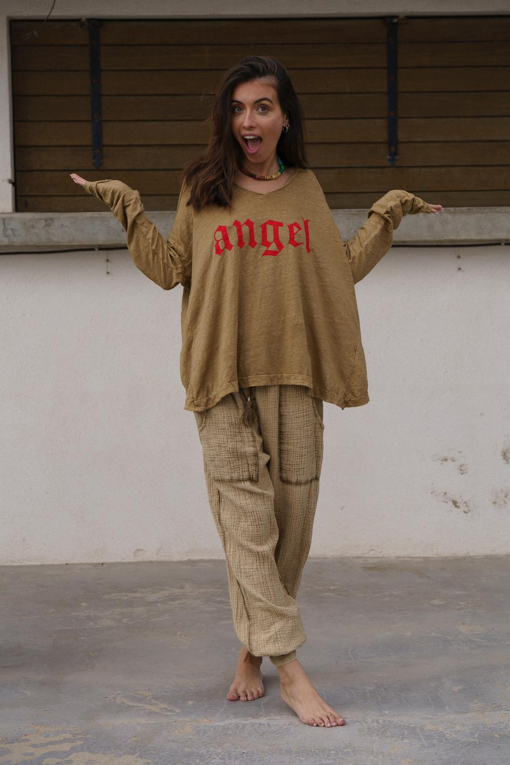 Pantalon Sportwear en Voile de Coton- Chantal B