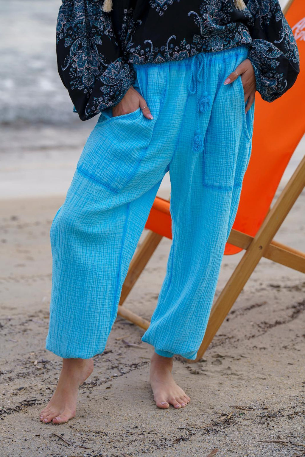 Pantalon Sportwear en Voile de Coton- Chantal B