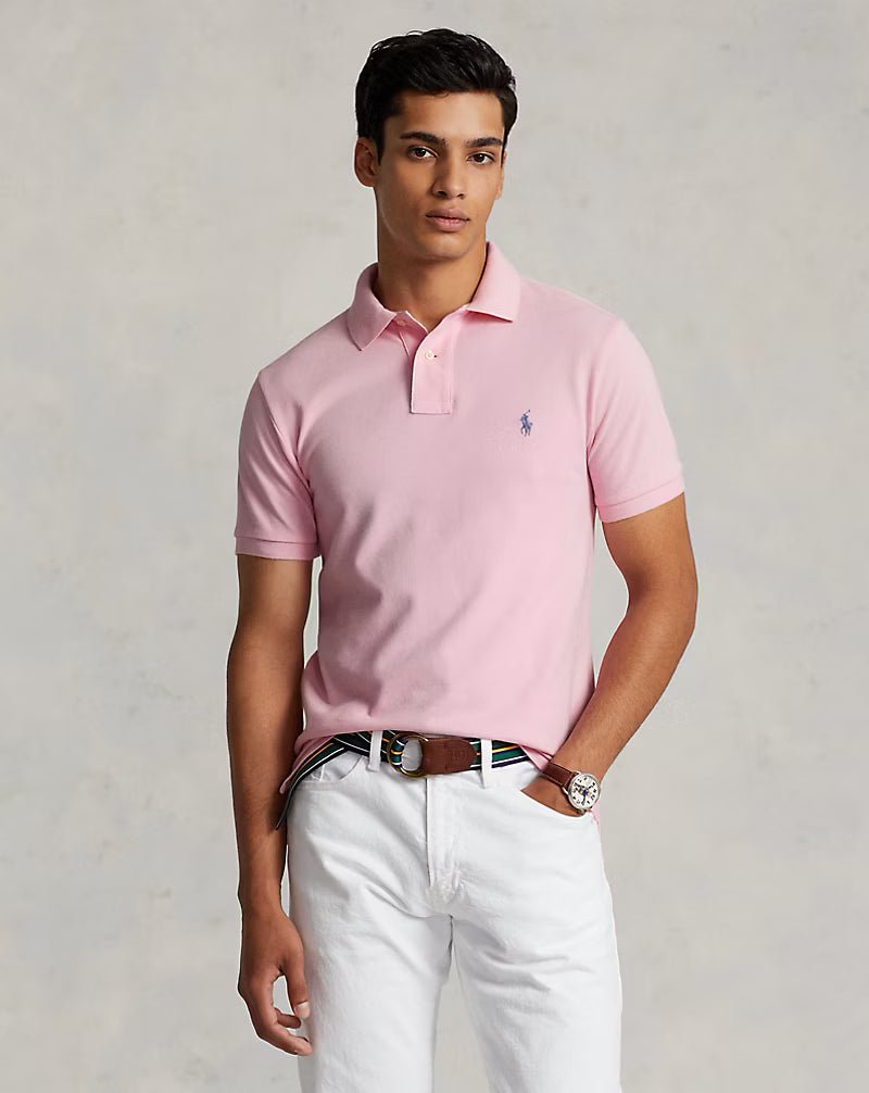 polo ralph lauren en coton pique -rose