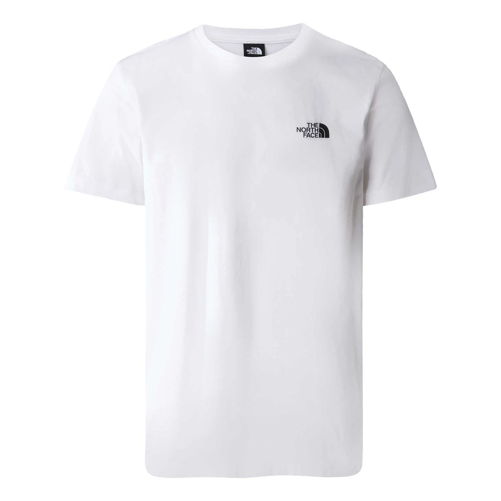 T-Shirt  Homme North Face - Blanc petit logo noir