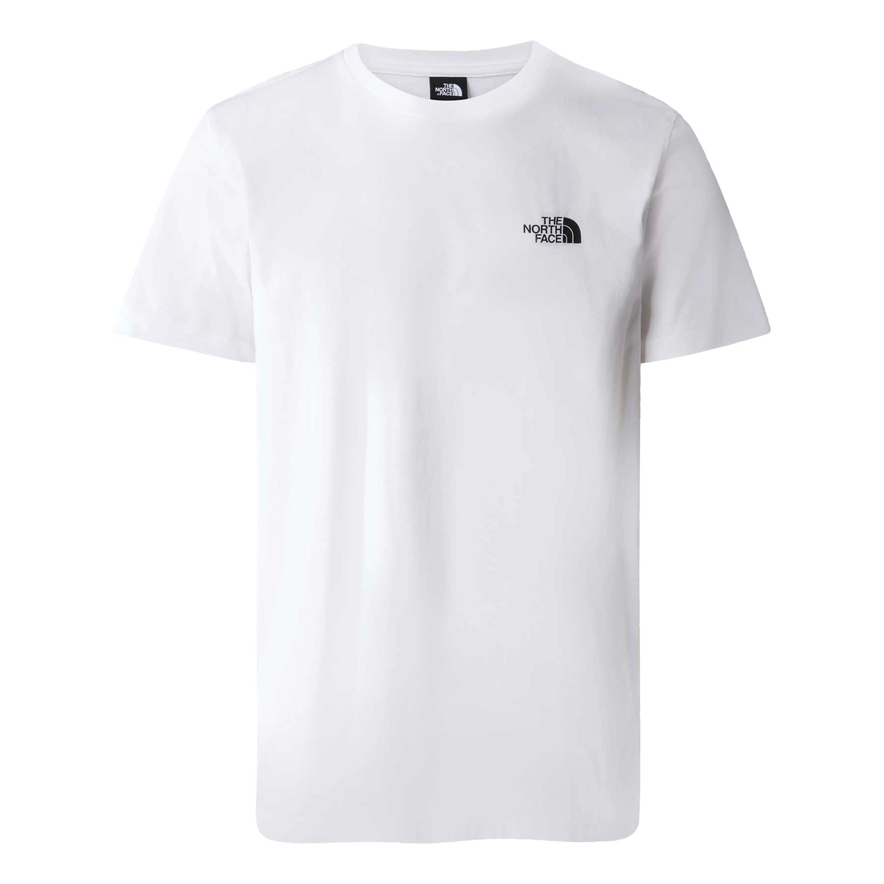 T-Shirt  Homme North Face - Blanc petit logo noir